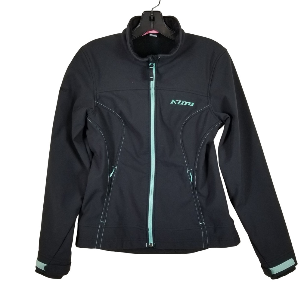 Klim Women's Black Softshell Ski Jacket with Teal Trim